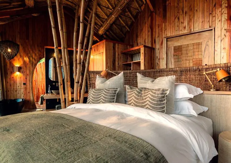 Woven headboard feature, Erebero Hills, Uganda.