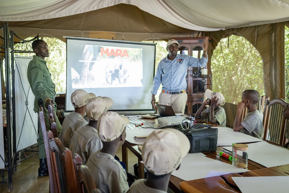 Twende Porini children attend an informative talk