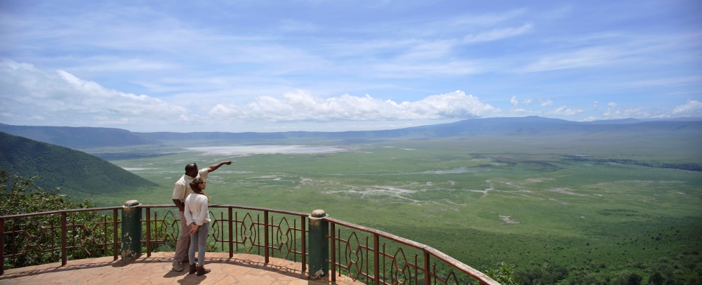 Ngorongoro crater looking out over the crater