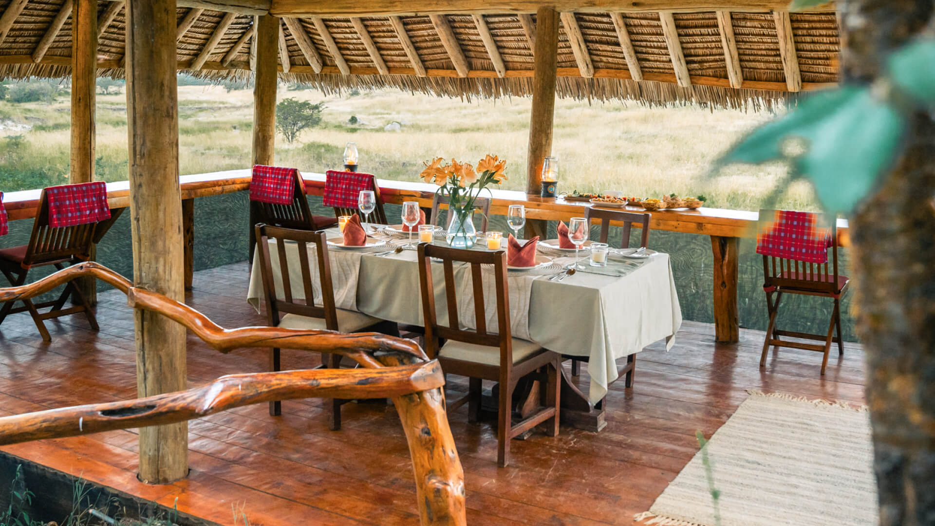 Outside view of dining area, Encounter Mara Camp, mara naboisho conservancy, kenya