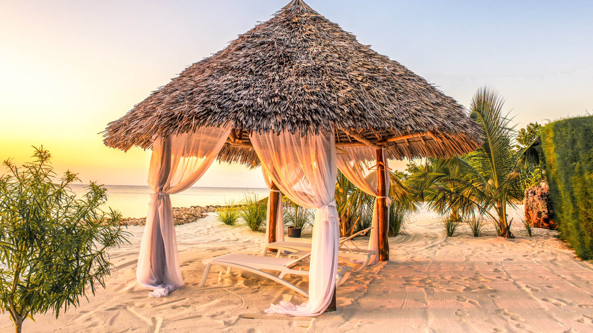 Beach boma at Fanjove Island, Tanzania