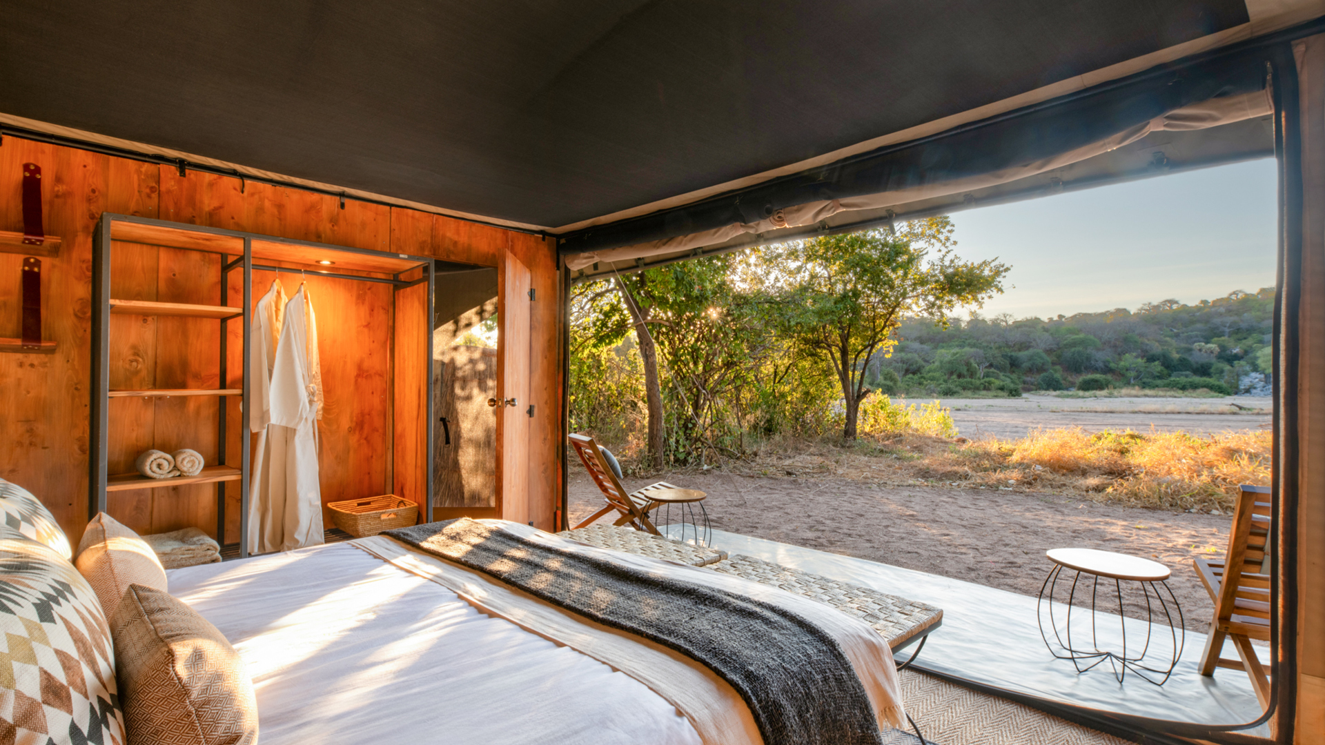 A view of the wilderness from within the Kokoko tents