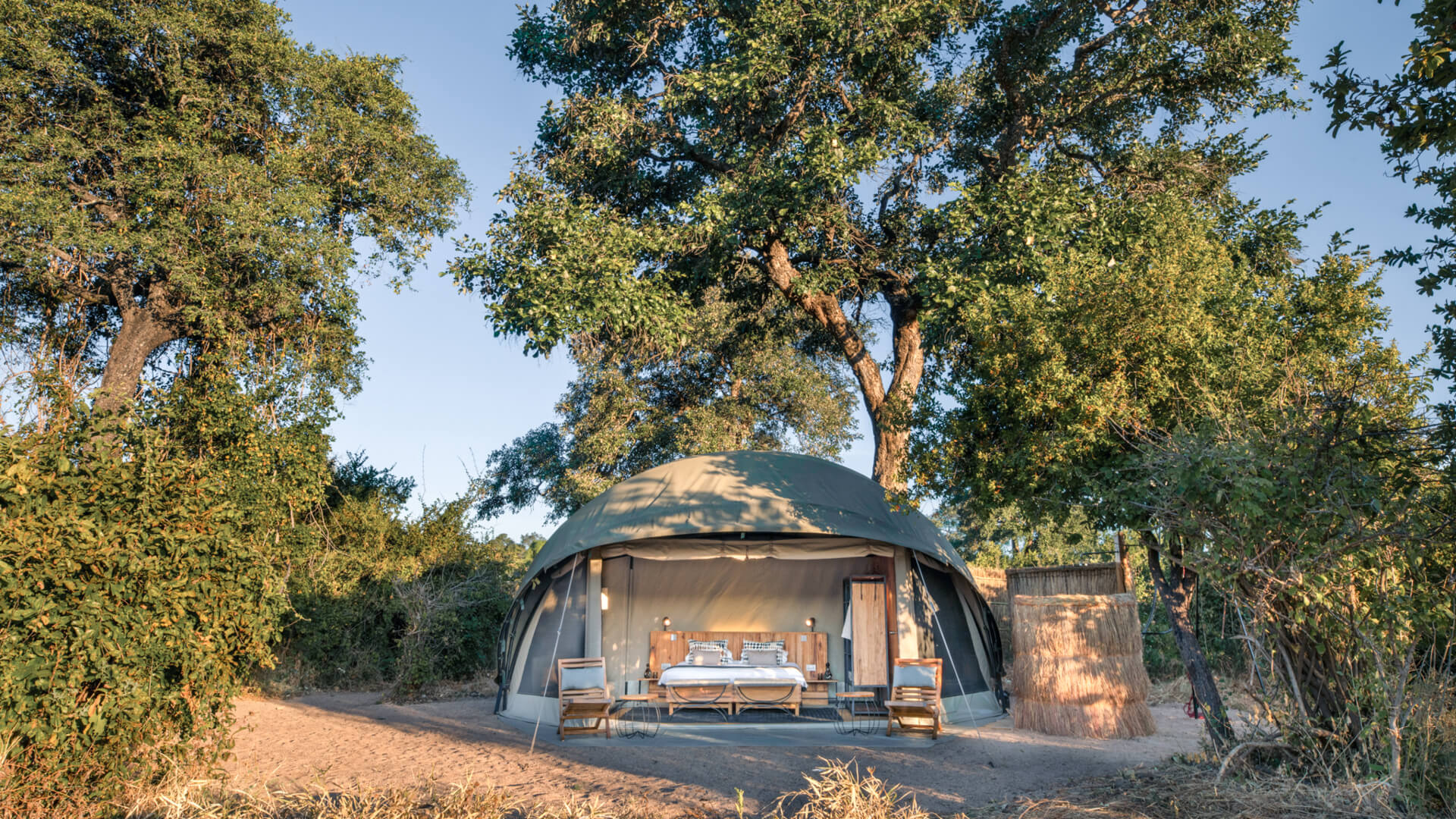 The unique guest tents at Kokoko Camp