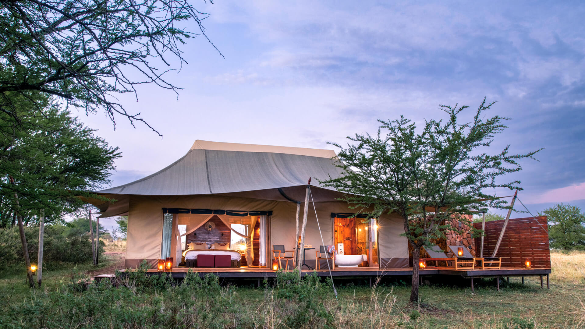Guest tent exterior, Sayari Camp, Serengeti National Park