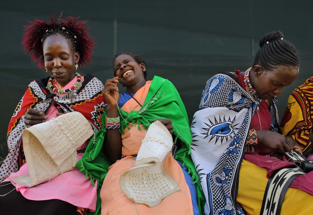 Maasai ladies at the Maa Trust
