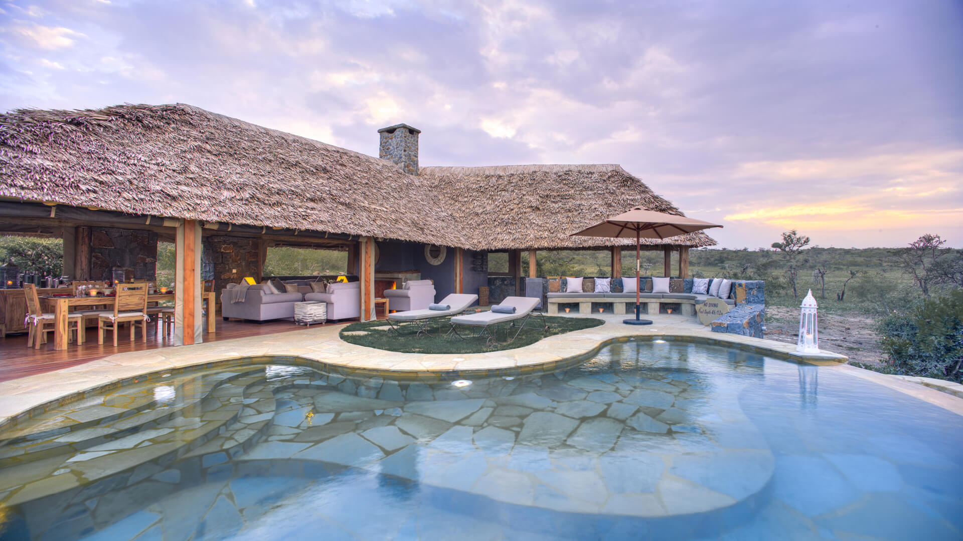 The pool area at Naboisho Camp, Kenya