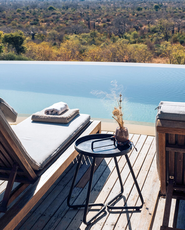 View of the swimming pool at Jabali Ridge in southern tanzania