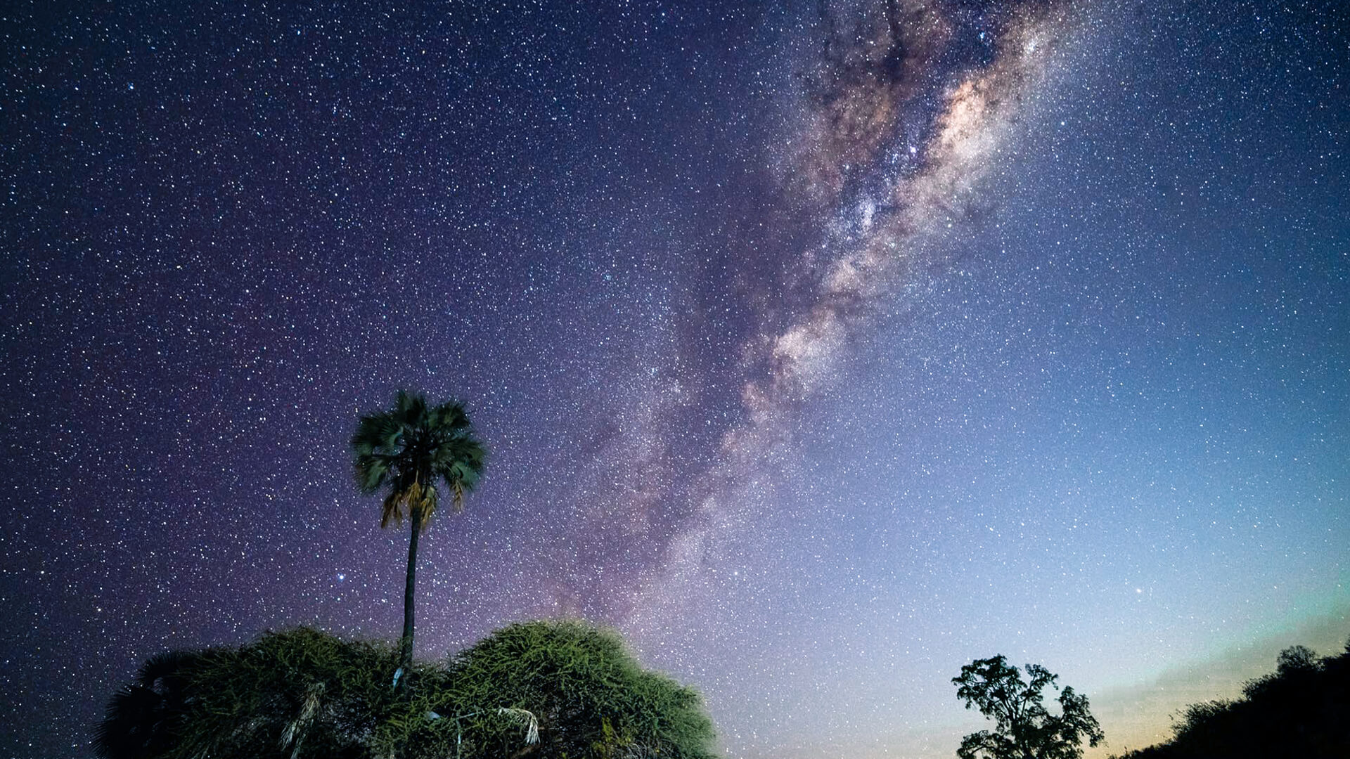 The Milky Way crosses the African night sky