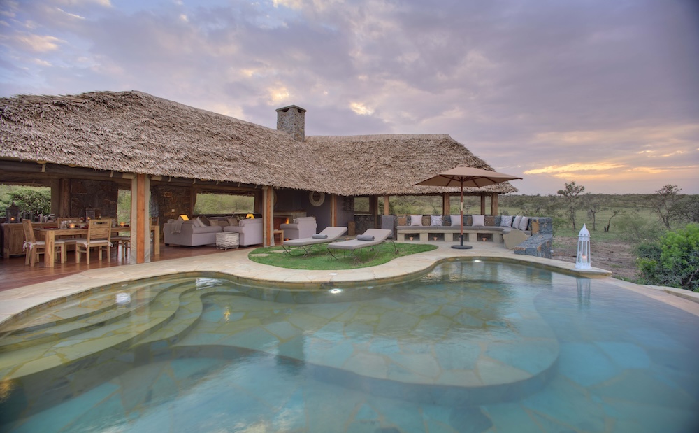 6 naboisho new swimming pool at sunset