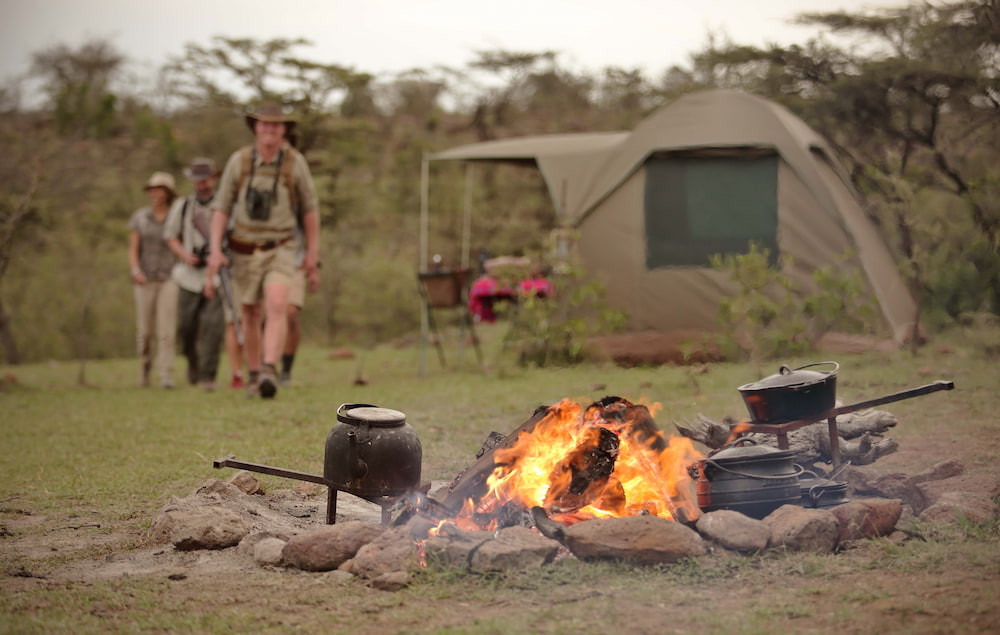 Fly camping is available from Naboisho Camp for a completely exclusive experience of the wild. 