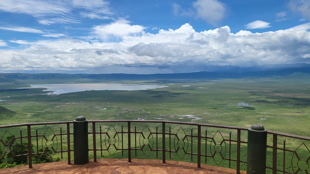 A view over the Ngorongoro Crater, northern Tanzania.