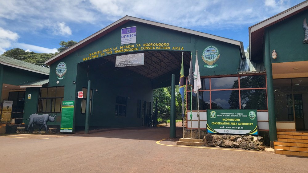 The entrance gate to the Ngorongoro Conservation Area, Tanzania