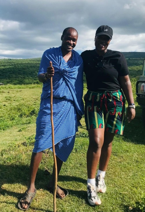 Akhona and Shinoi, the Cultural Guide at The Highlands, northern Tanzania.