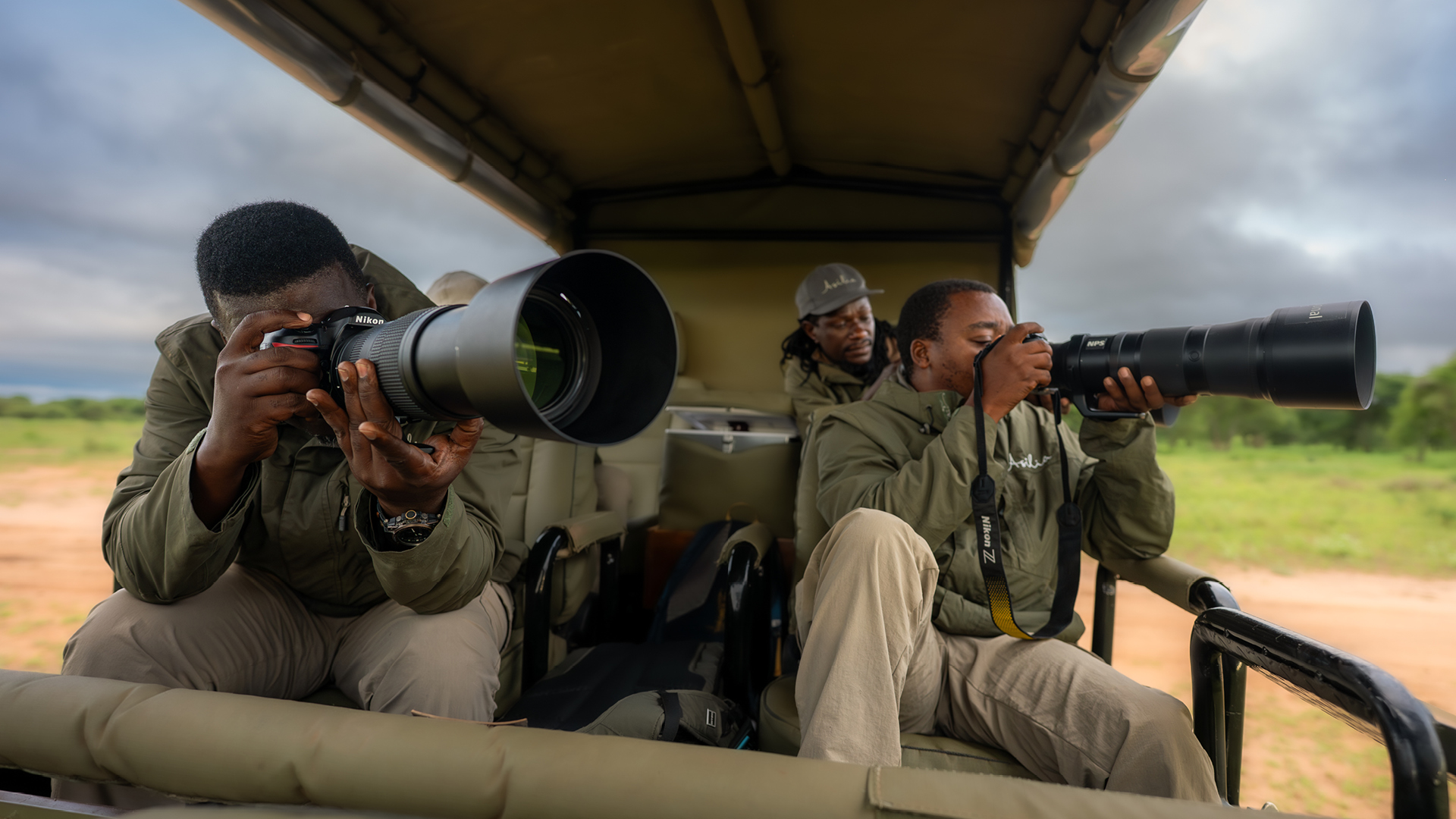 Asilia guides participating in the Nikon-led training workshop, Tarangire National Park.