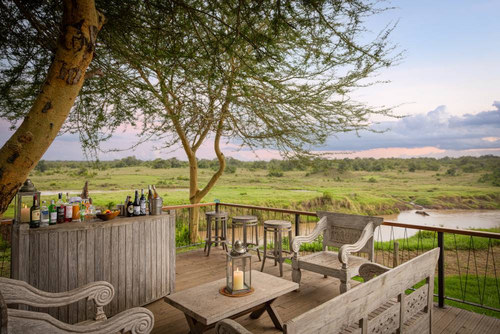 The deck at Ol Pejeta Bush Camp, Kenya