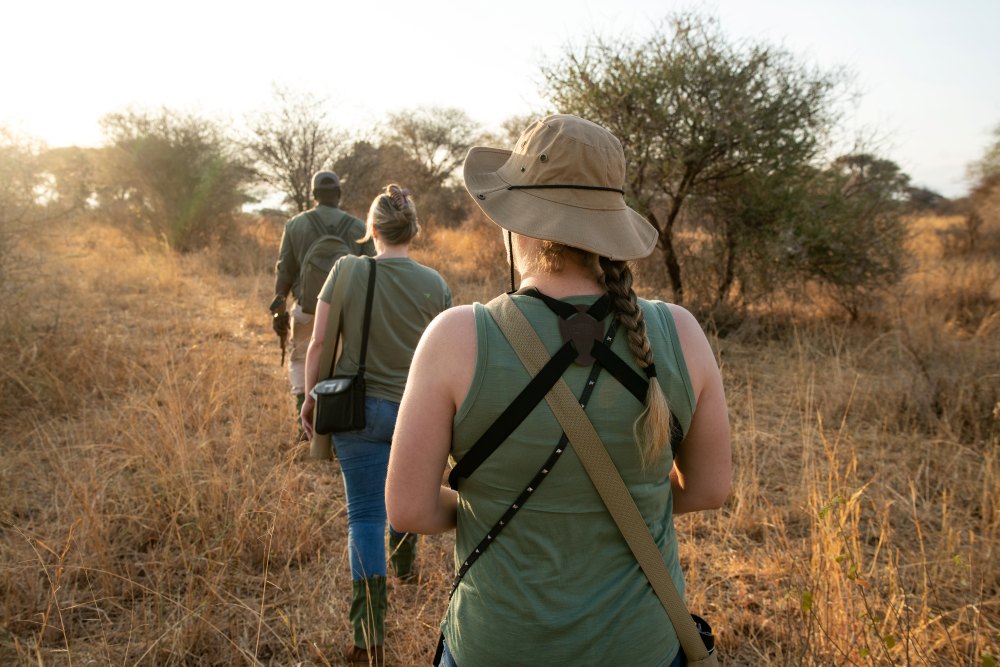 A walking safari in Tarangire National Park, Tanzania.
