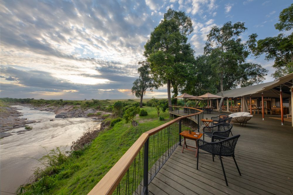 Vues depuis le pont du camp Rekero, réserve de Masai Mara, Kenya