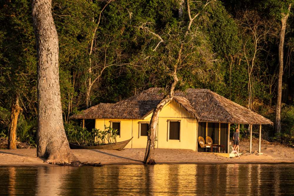 A guest chalet at Rubondo Island Camp, Tanzania.